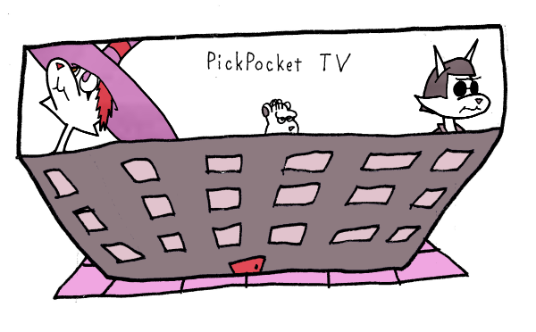 Link to the game Pickpocket TV. Does not currently go anywhere, the game is coming soon, it's not out yet.