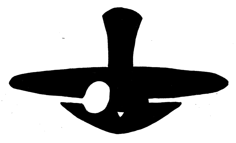 Logo of the Lizzie Smithson website, a stylized all black depiction of Lizzie's head.